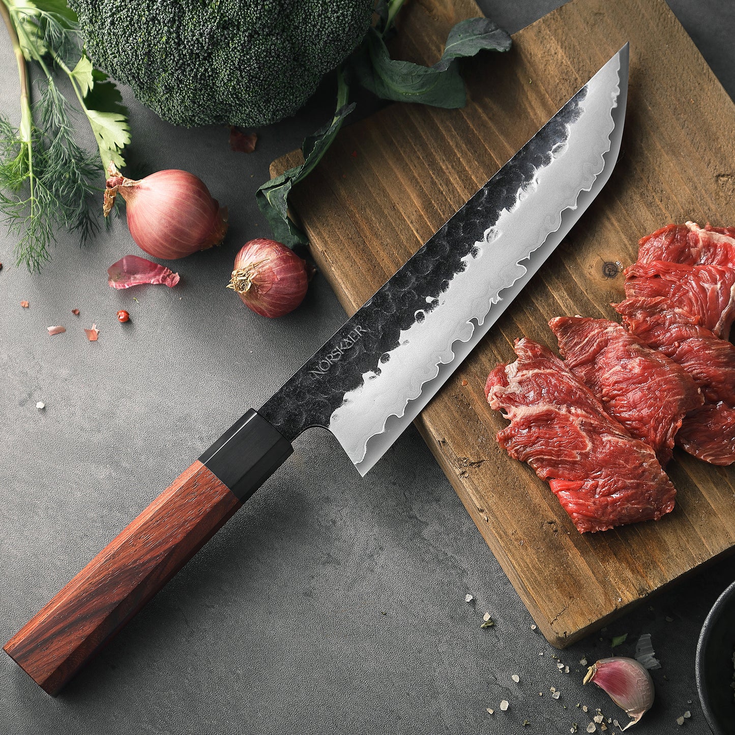 Norskaer Black Buffalo Classic Sæt, 5 Knive
