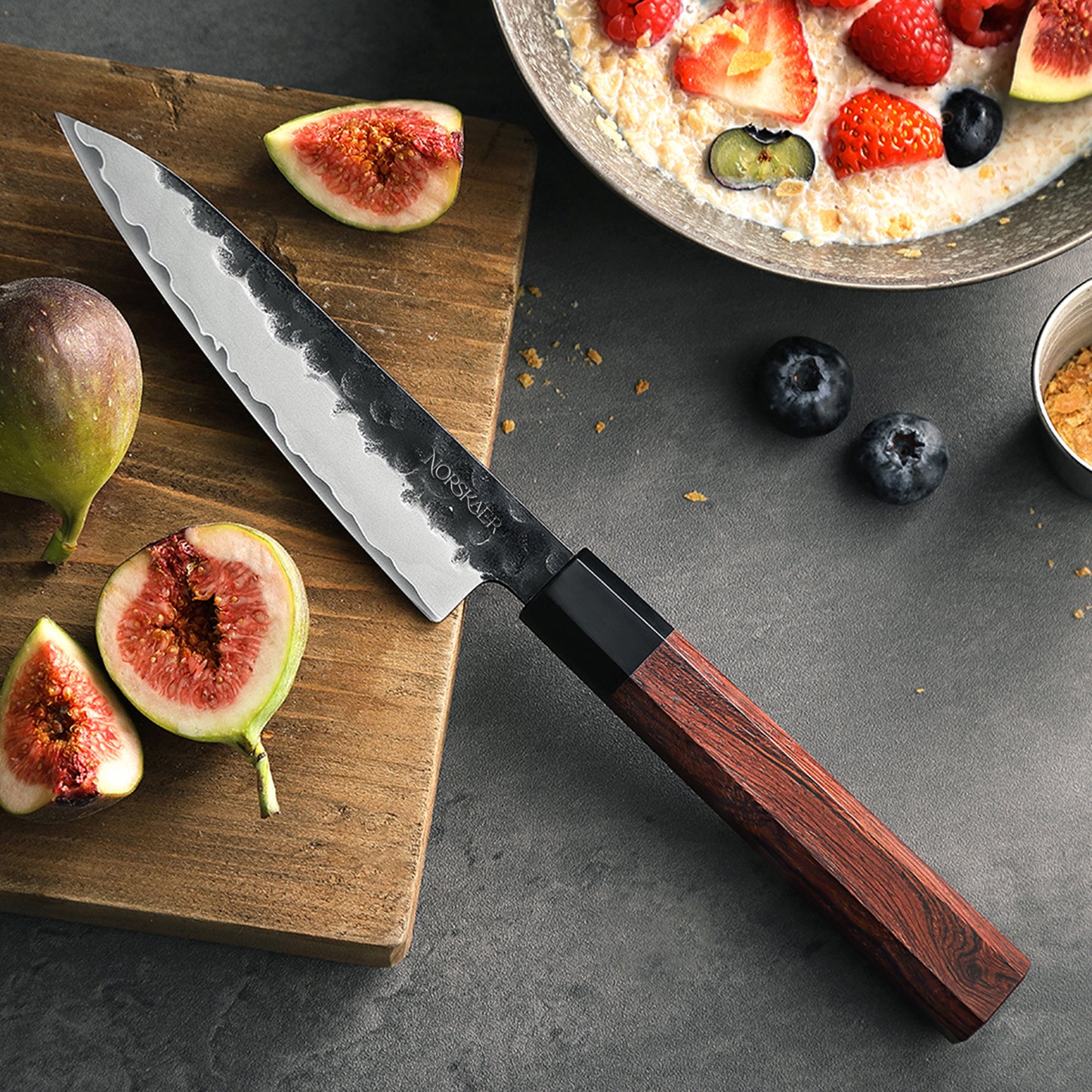 Norskaer Black Buffalo Classic Sæt, 5 Knive
