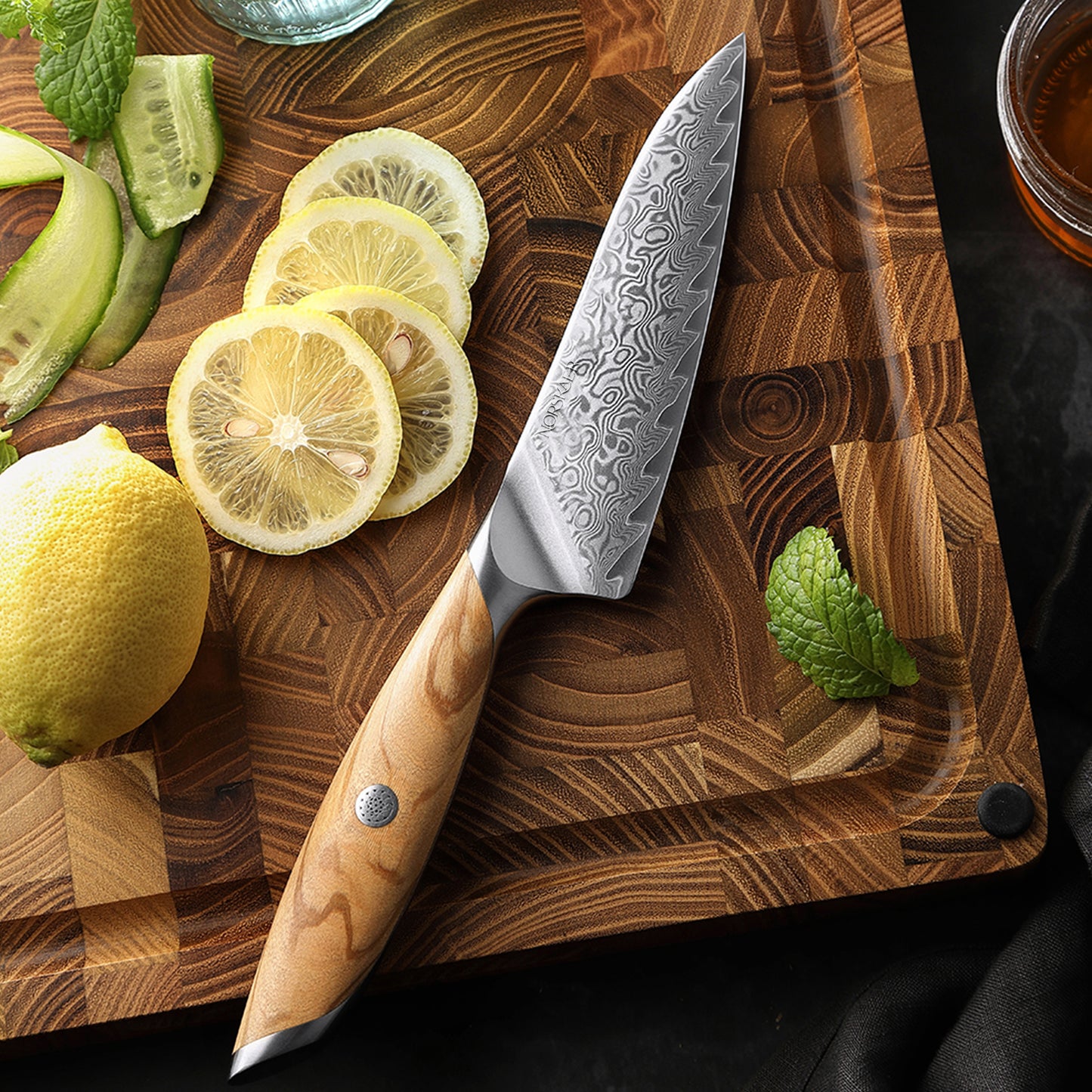 Norskaer Olive Wood Classic Sæt, 5 Knive