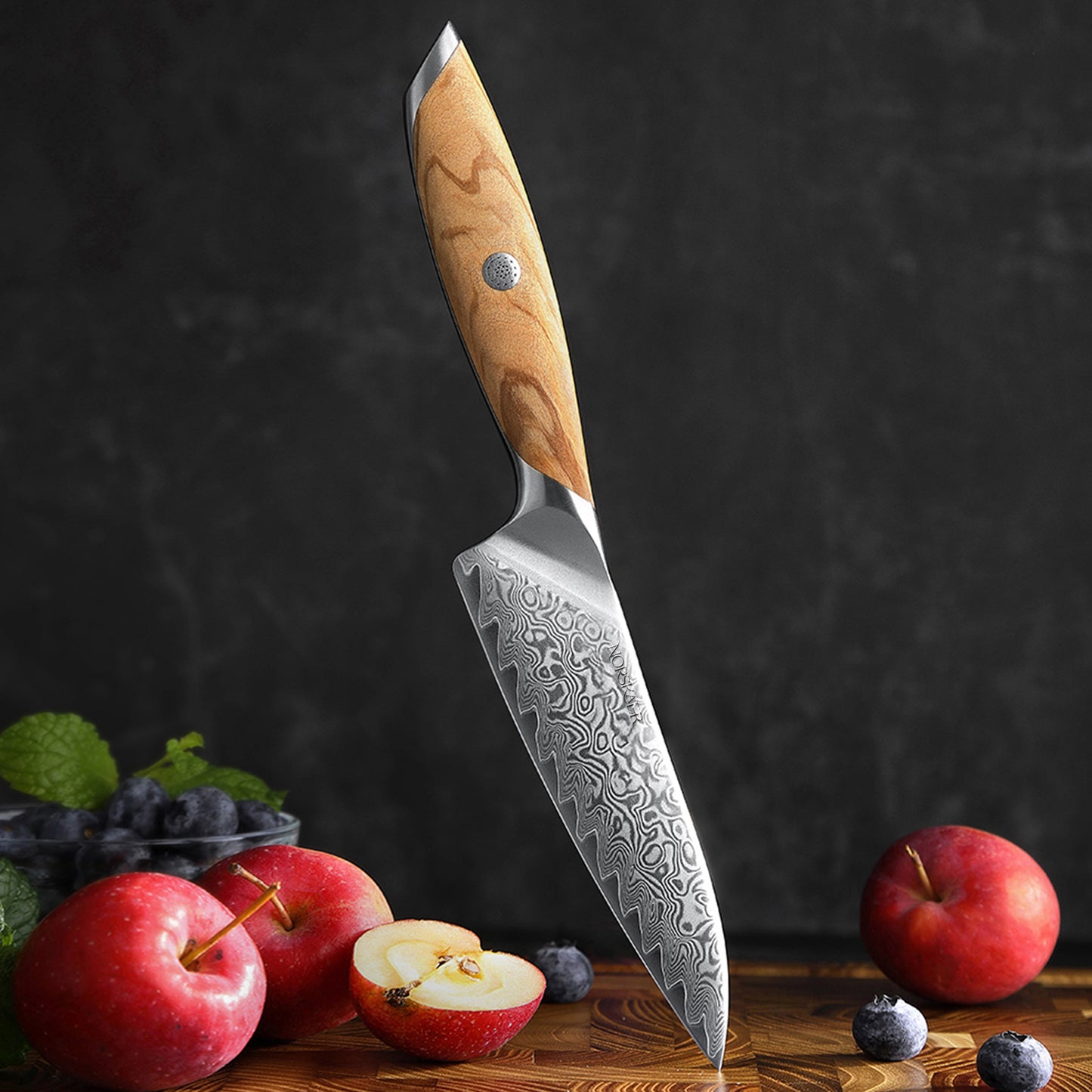 Norskaer Olive Wood Utilitykniv