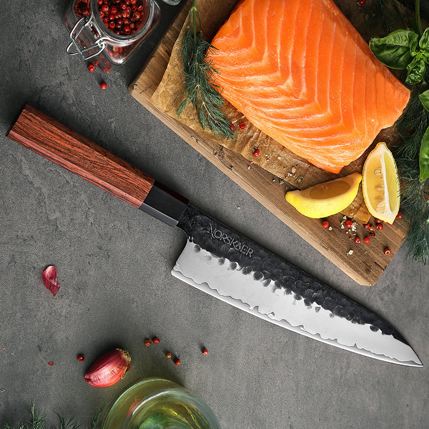 Norskaer Black Buffalo Gyuto Kokkekniv