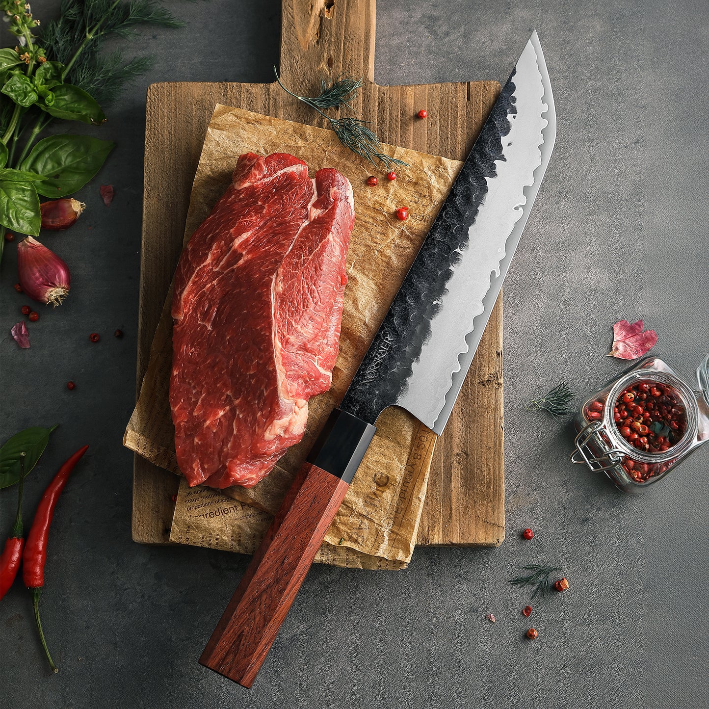 Norskaer Black Buffalo Sakimaru Kokkekniv